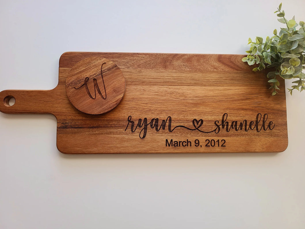 Personalized Acacia Wood Cutting Board