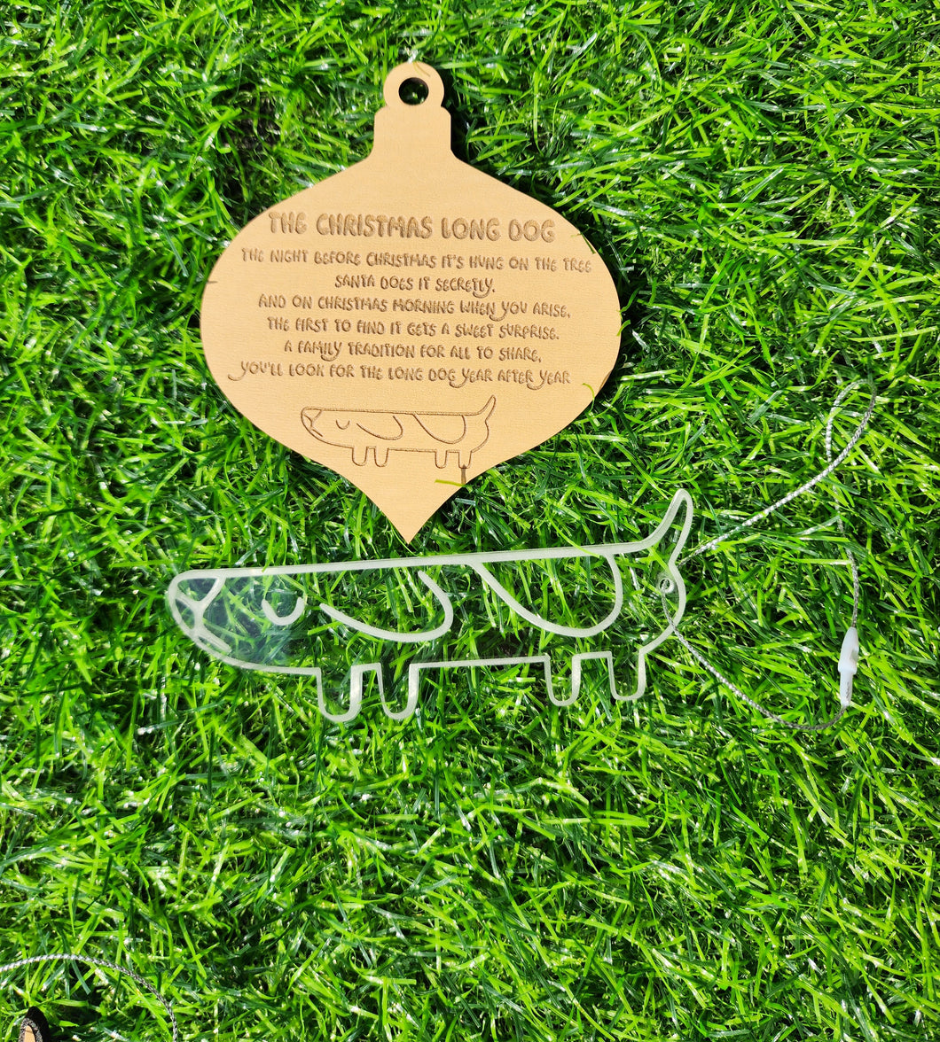 Christmas Long Dog – Holiday Hide-and-Seek Ornament Game with Instructions