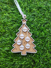 Load image into Gallery viewer, Personalized Engraved Wood Family Christmas Ornament
