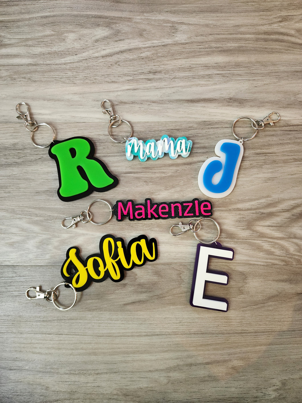 Double layered Personalized Acrylic Keychain