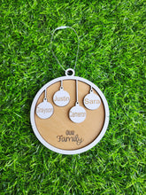 Load image into Gallery viewer, Custom Family Name Ornament – Up to 8 Names
