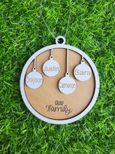 Load image into Gallery viewer, Custom Family Name Ornament – Up to 8 Names
