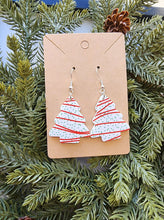 Load image into Gallery viewer, Laser Cut Acrylic Dangle Earrings - Little Debbie Snack Cake Shape
