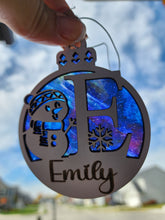 Load image into Gallery viewer, Personalized Snowman Ornament
