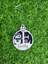 Load image into Gallery viewer, Personalized Snowman Ornament
